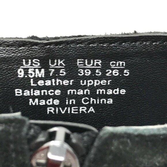 Fergie Riviera Peep Toe Booties Black Leather 9.5 - Picture 8 of 8